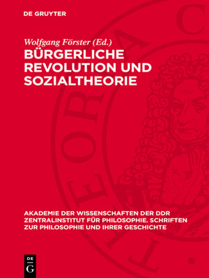 cover image of Bürgerliche Revolution und Sozialtheorie